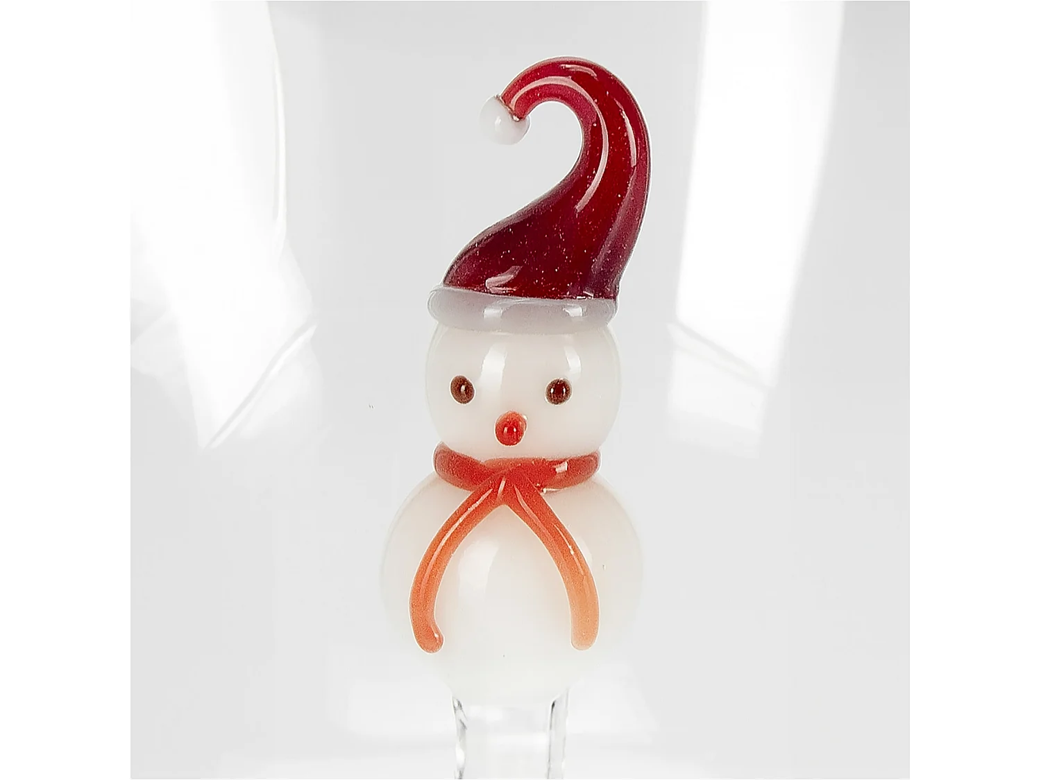 Bicchiere natalizio in vetro borosilicato decorativo marrone 400 ml 140x110x80 mm