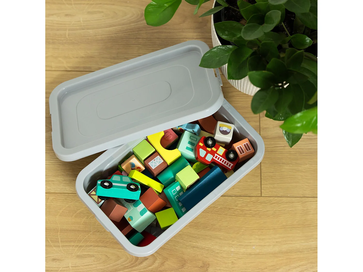 Boîte de rangement en plastique avec couvercle MultiBox, 4,5 L, grise, 33x20x10 cm