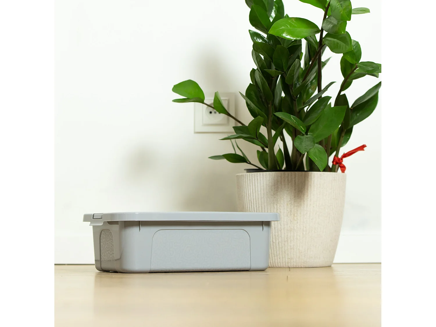 Boîte de rangement en plastique avec couvercle MultiBox, 4,5 L, grise, 33x20x10 cm