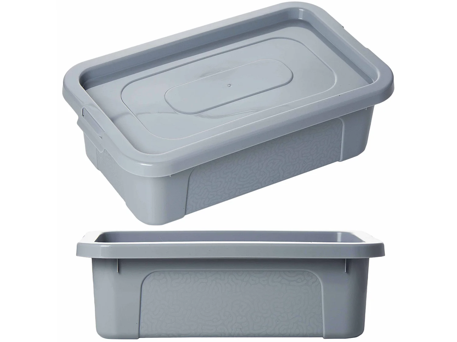 Boîte de rangement en plastique avec couvercle MultiBox, 4,5 L, grise, 33x20x10 cm