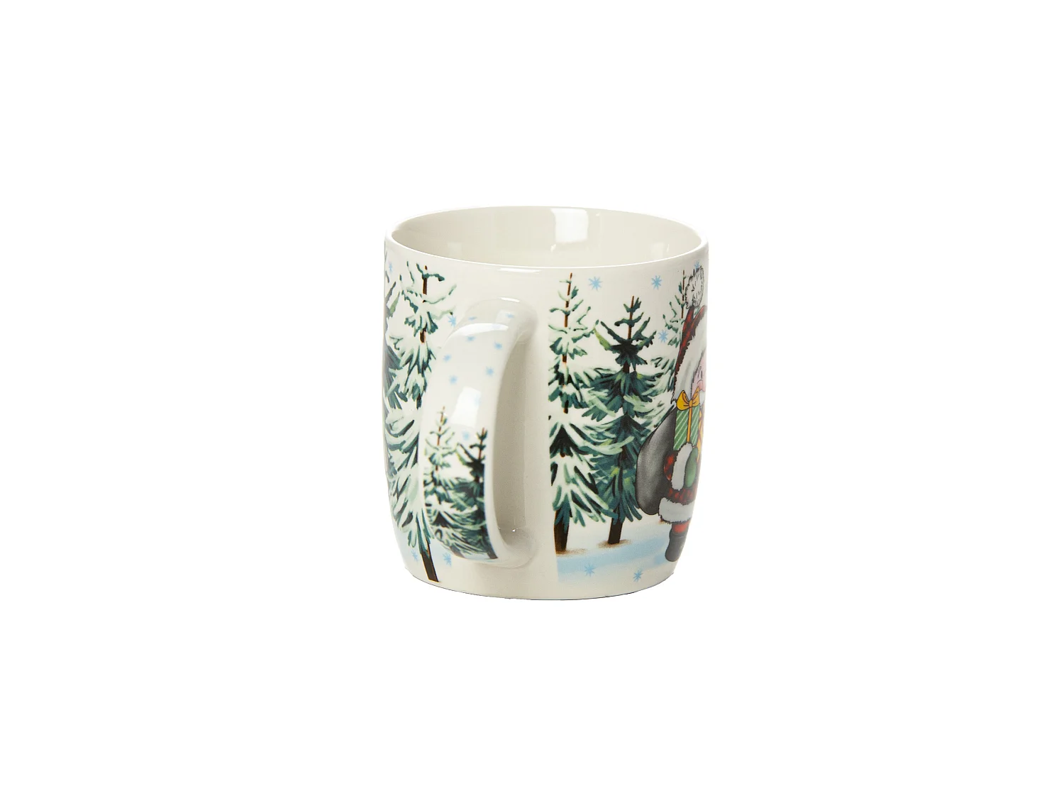 Tazza natalizia in ceramica regalo 370 ml bianco Babbo Natale 9,5 cm 9 cm