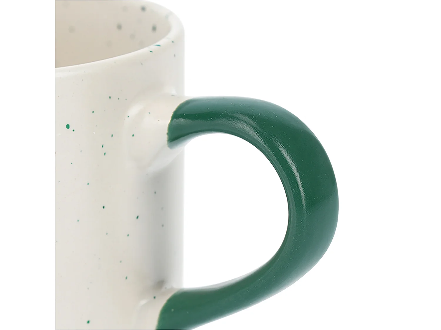 Tasse de Noël avec anse en grès blanc JOY 350 ml 95x65 mm