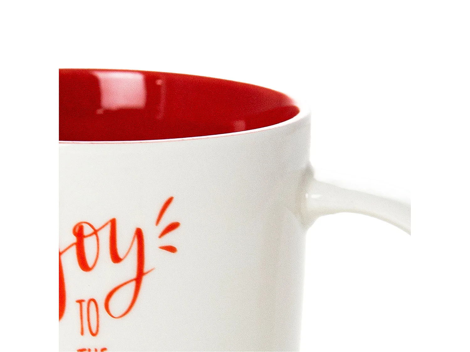 Mug de Noël cadeau en céramique blanc cloche 370 ml 9,5 cm 9 cm