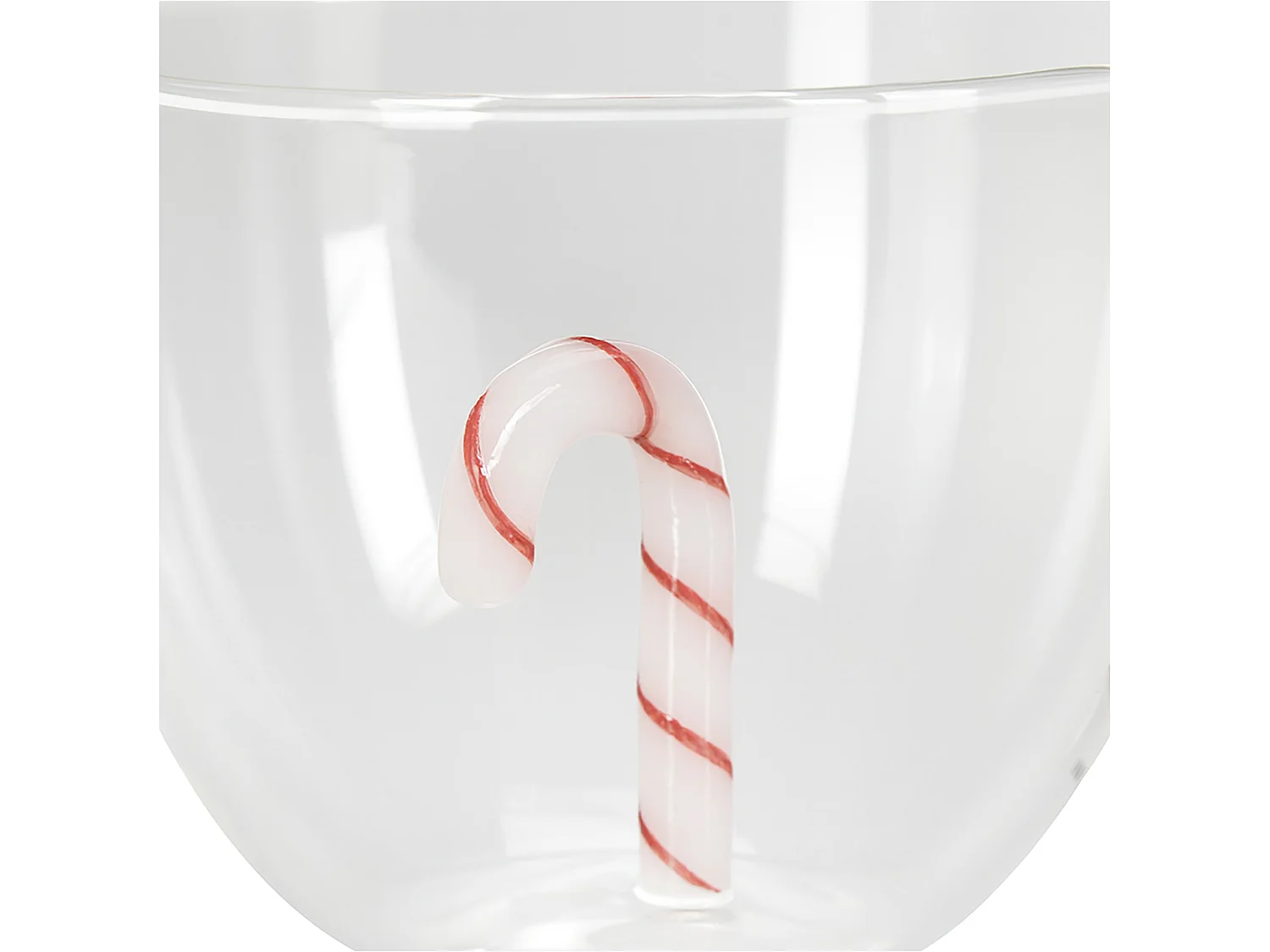 Bicchiere natalizio decorativo in vetro borosilicato 400 ml 140x110x80 mm