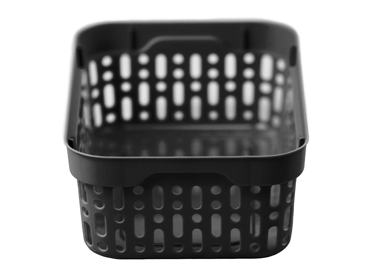 Panier ajouré en plastique pour cosmétiques noir 18x12x6 cm