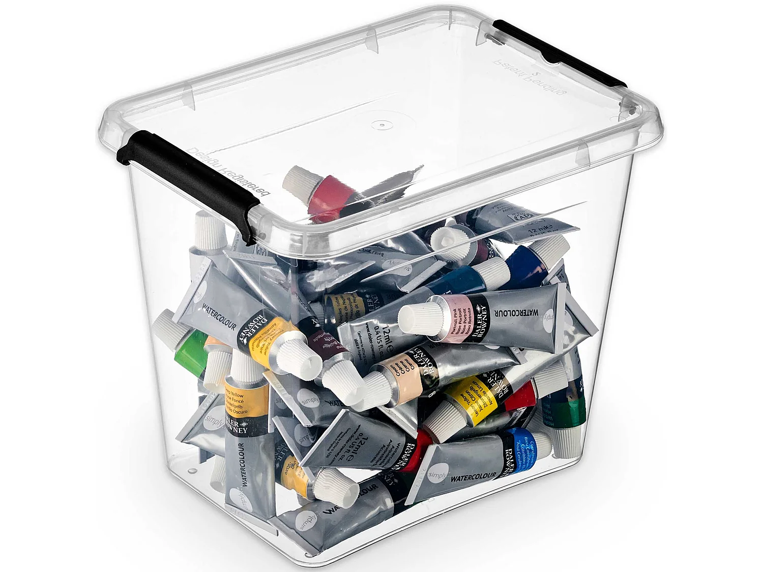 Boîte de rangement en plastique avec couvercle transparente polypropylène 19,5x15x17 cm