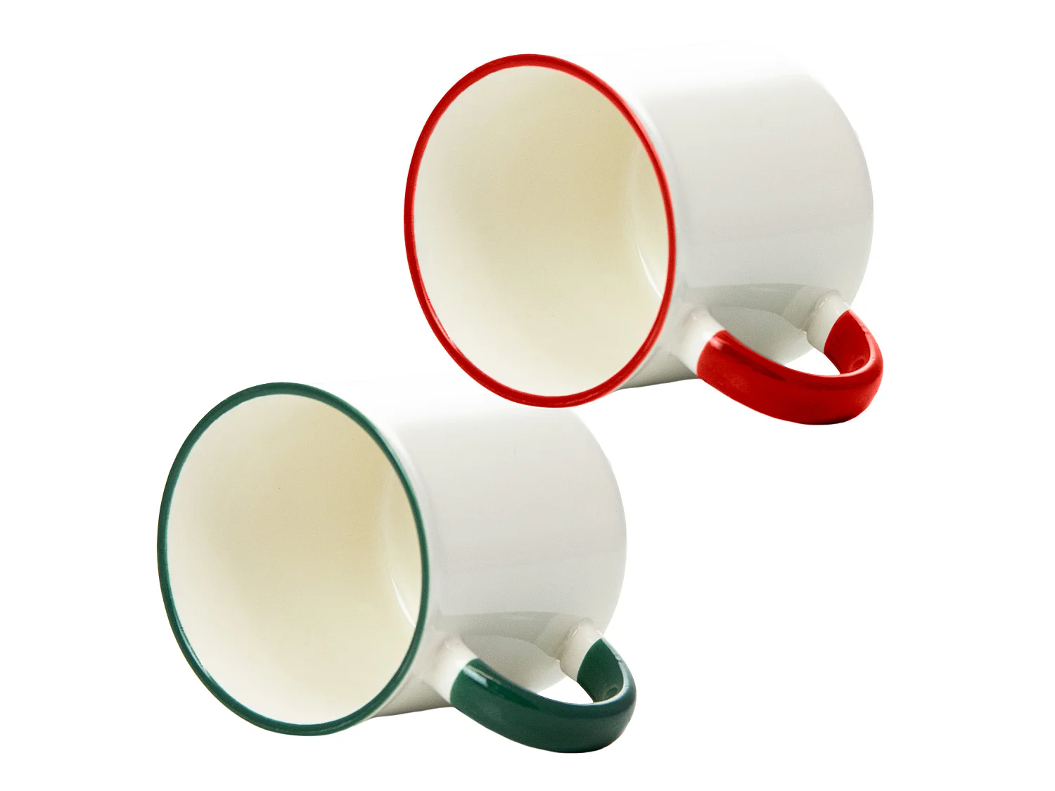 Set 2 tazze natalizie in porcellana New Bone bianco 300 ml 9,5 cm