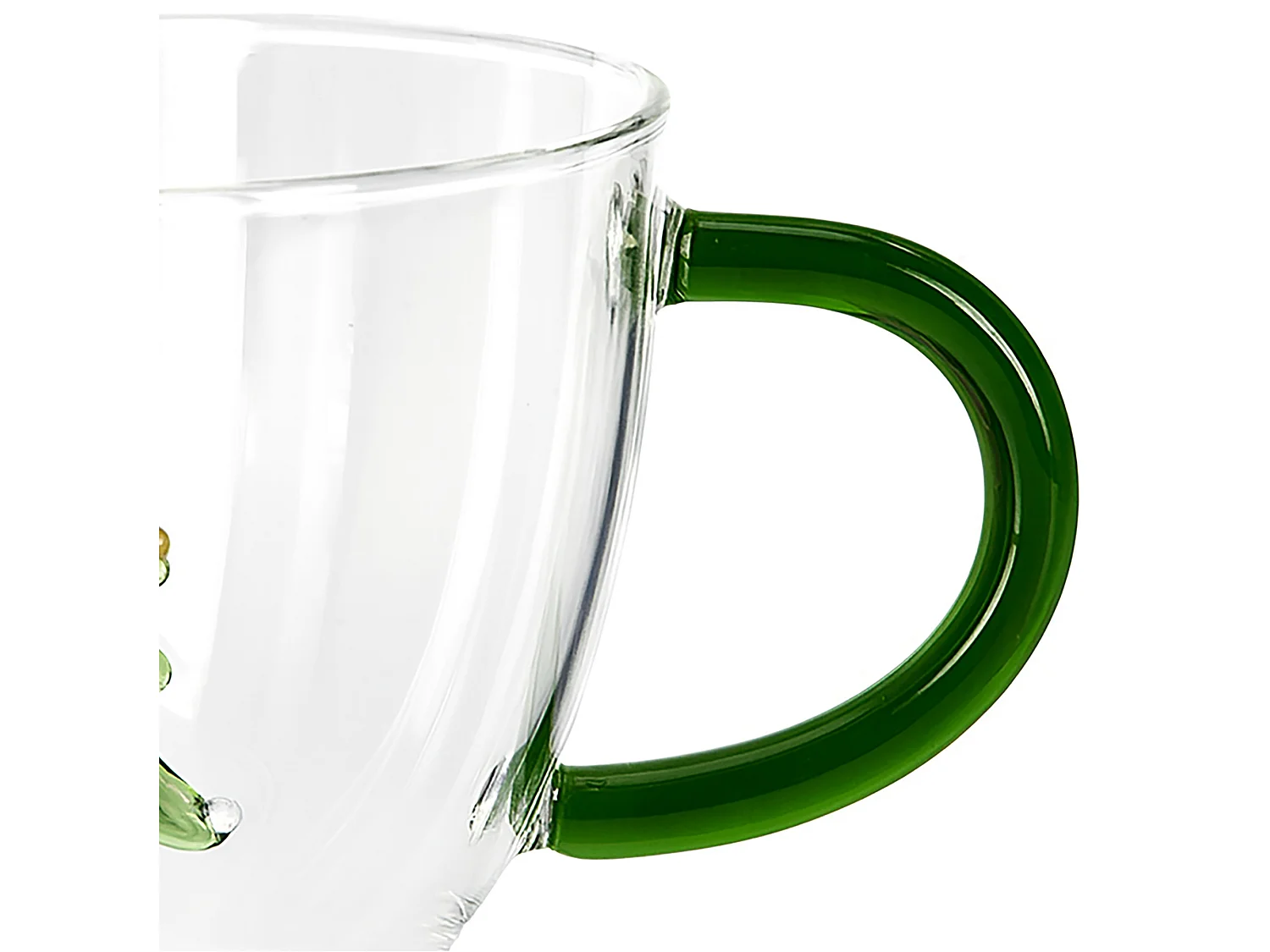 Bicchiere natalizio decorativo in vetro borosilicato 400 ml 140x110x80 mm