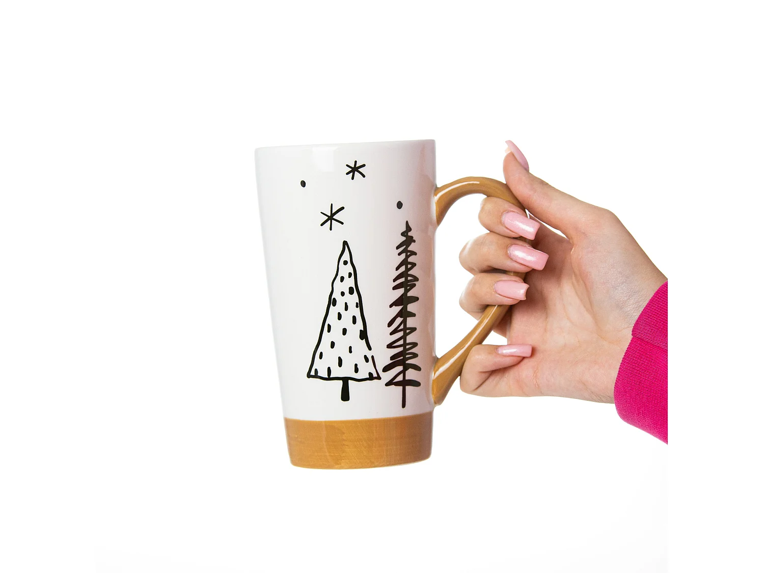 Mug de Noël en céramique cadeau blanc 570 ml 15,5 cm 9 cm