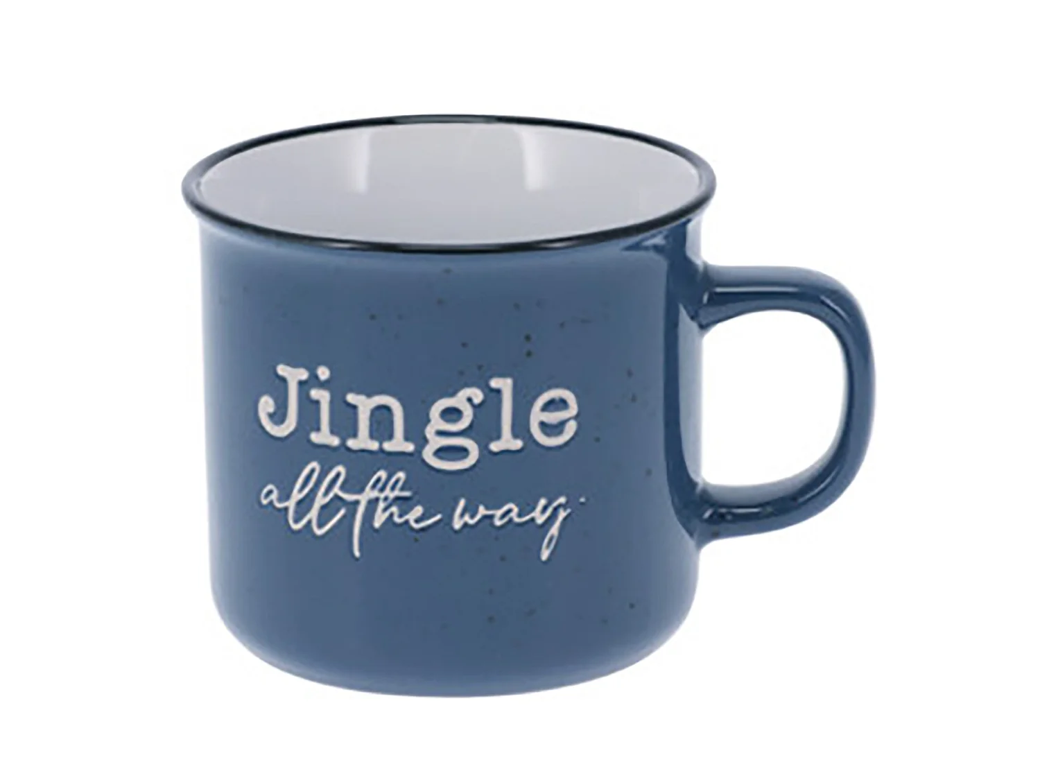 Tasse de Noël en grès bleu 285 ml 9,5x8 cm
