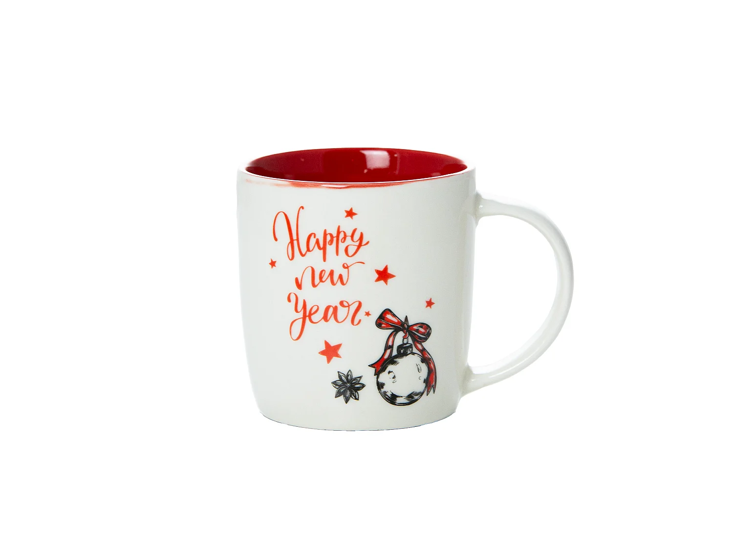 Mug de Noël cadeau en céramique blanc 370 ml 9,5 cm 9 cm