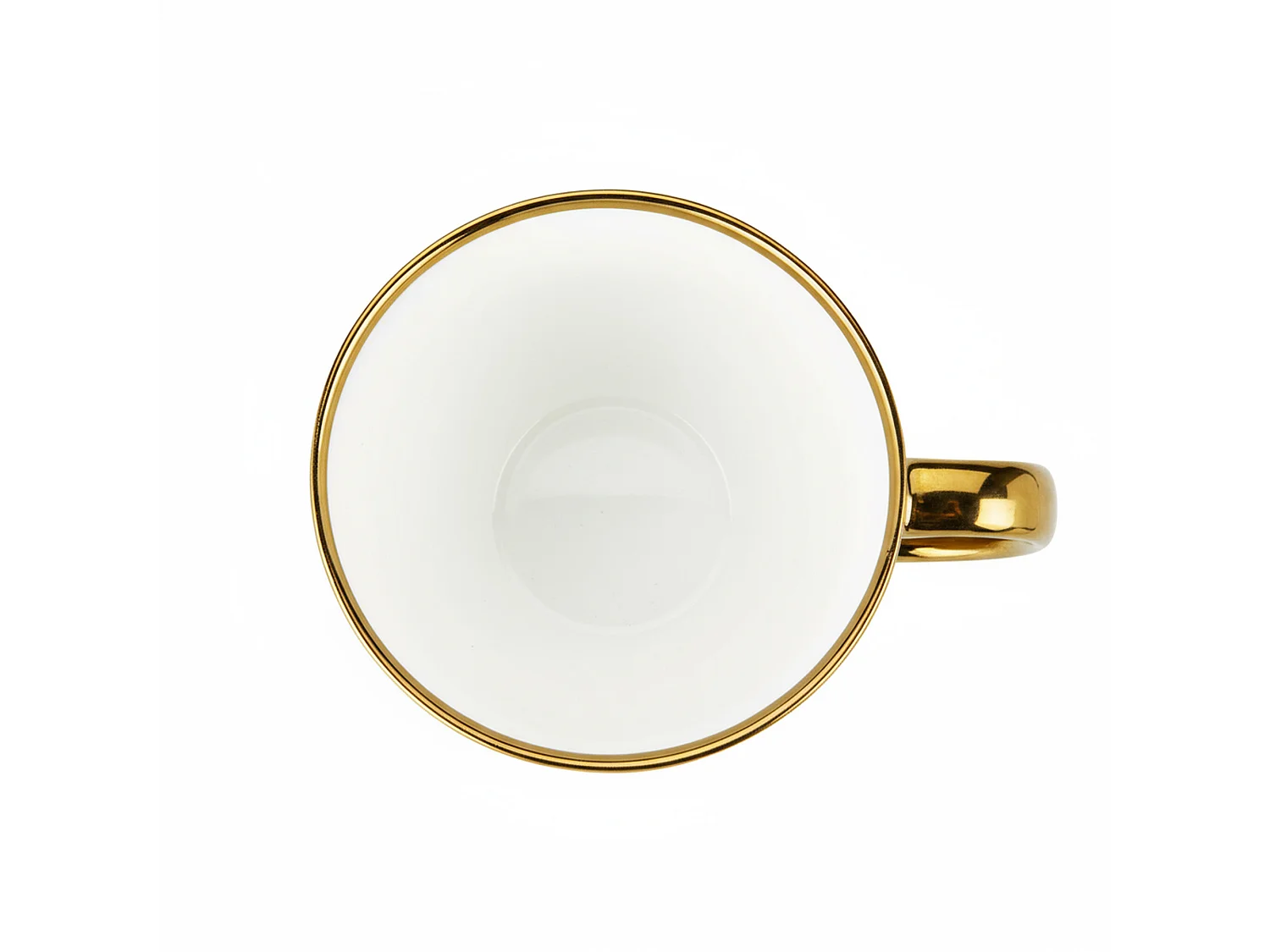 Tazza con manico natalizia in porcellana dorata 350 ml Ø108x80 mm