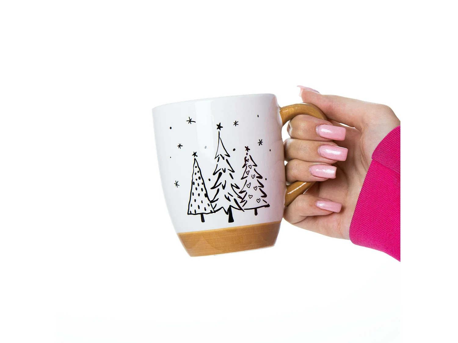 Mug de Noël en céramique blanc 330 ml 10x8,5 cm