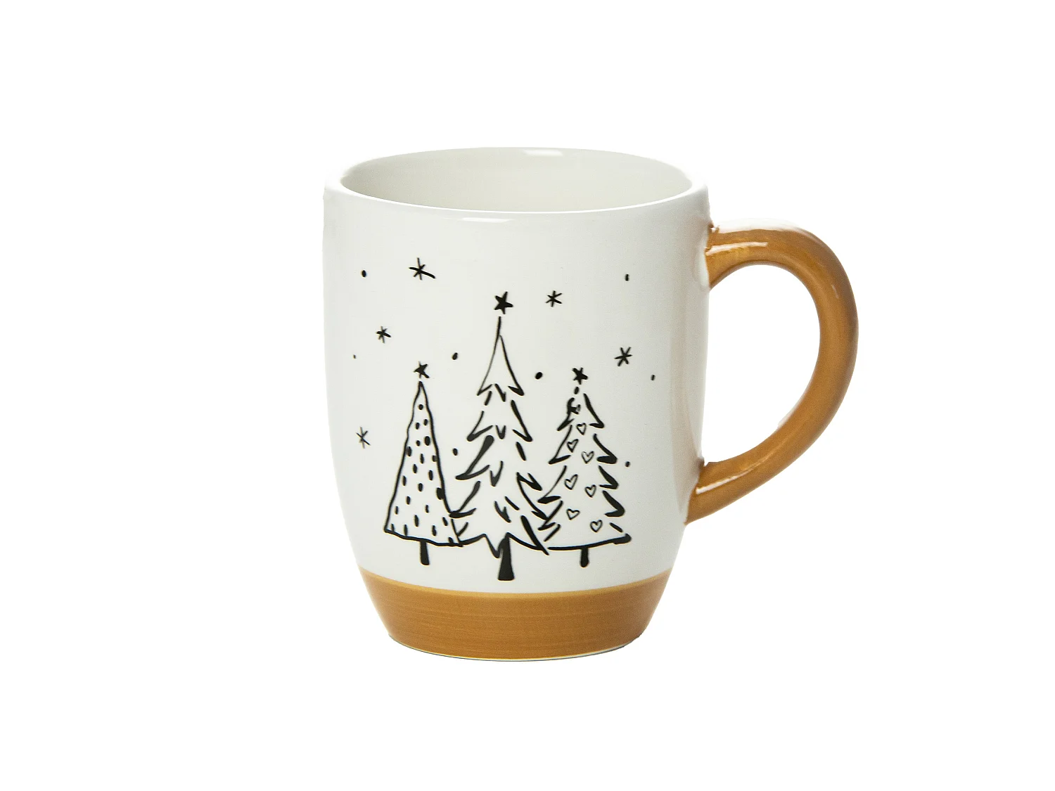 Mug de Noël en céramique blanc 330 ml 10x8,5 cm