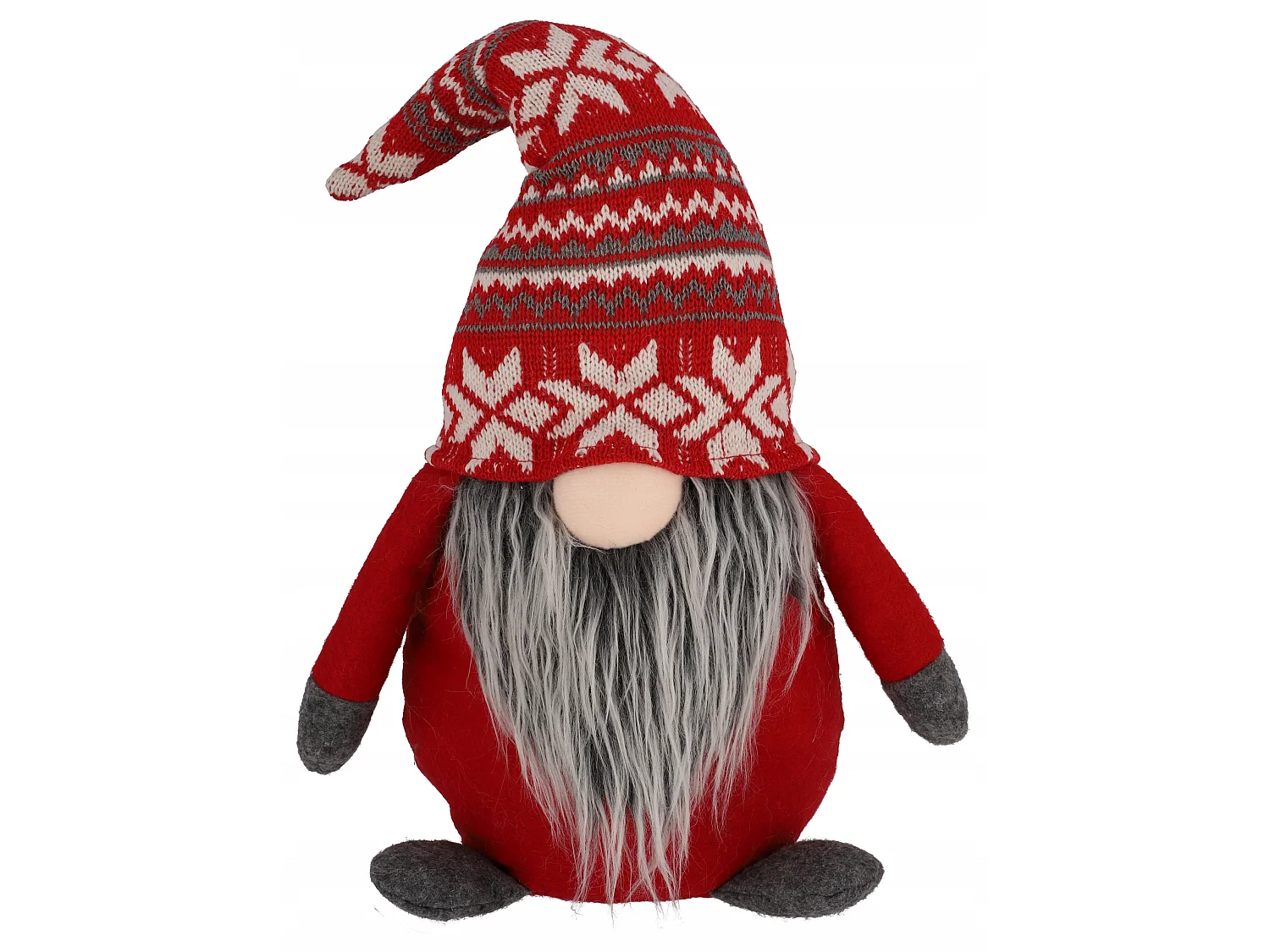 Kerstkabouter decoratief vilt grijs 48x20 cm