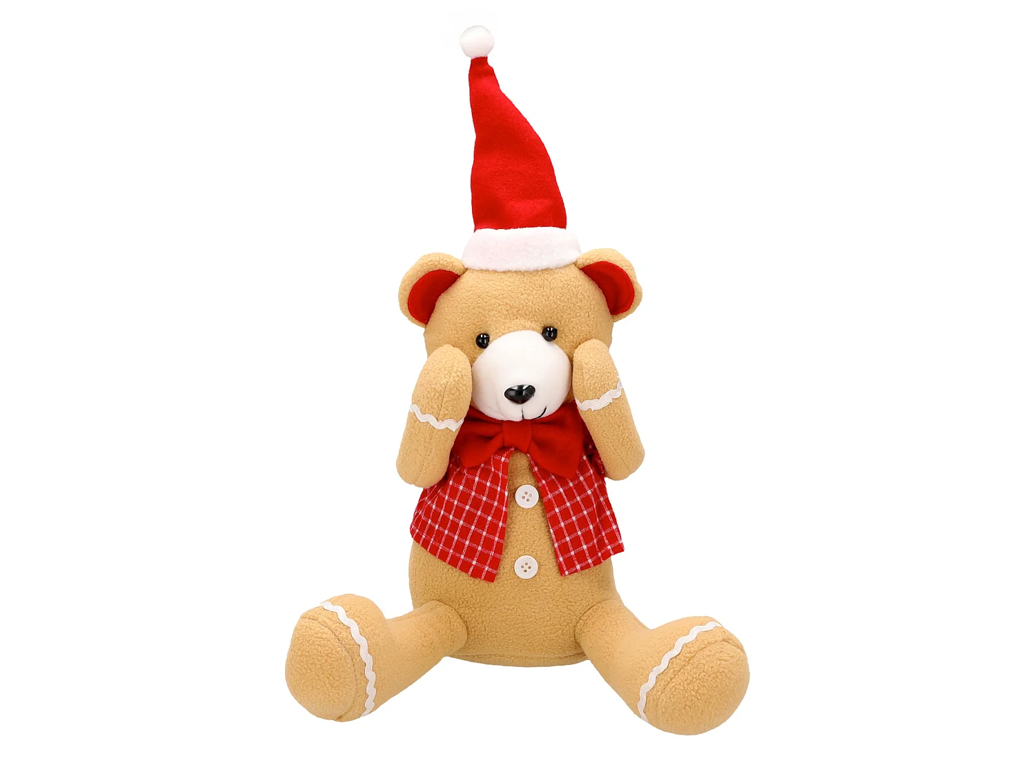 Décoration de Noël lutin en peluche rouge 43x26 cm A-997448