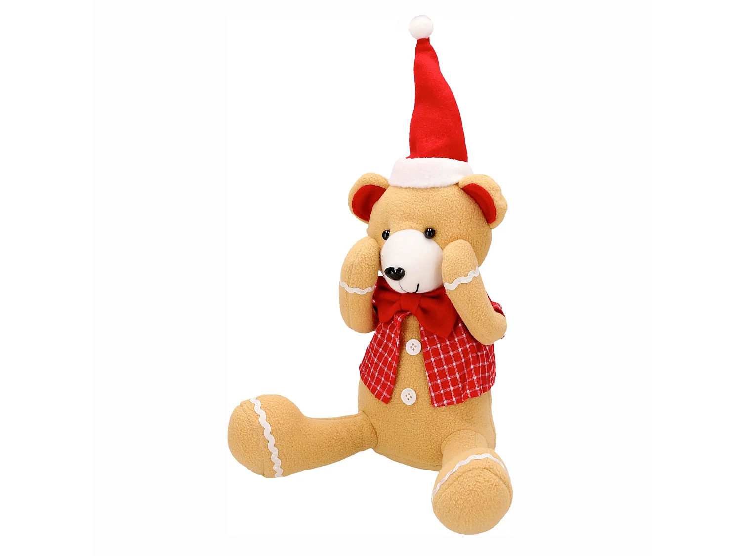 Décoration de Noël lutin en peluche rouge 43x26 cm A-997448