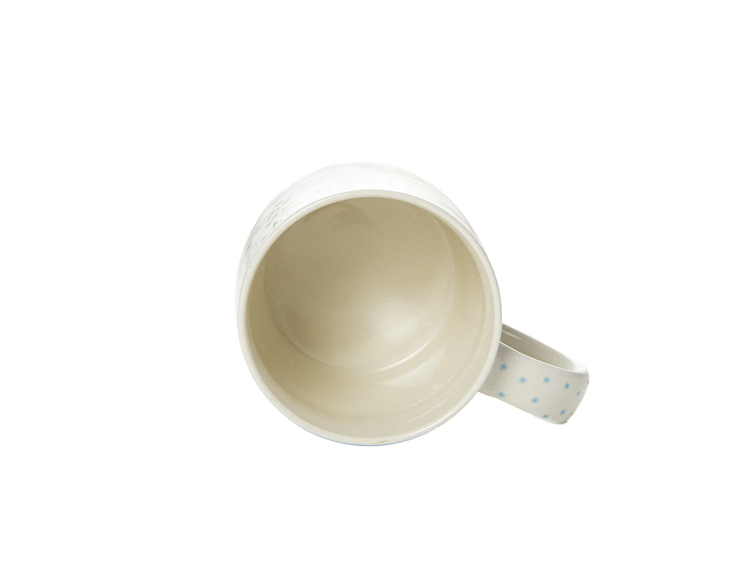 Tazza natalizia regalo in ceramica bianca 370 ml renna 9,5 cm 9 cm