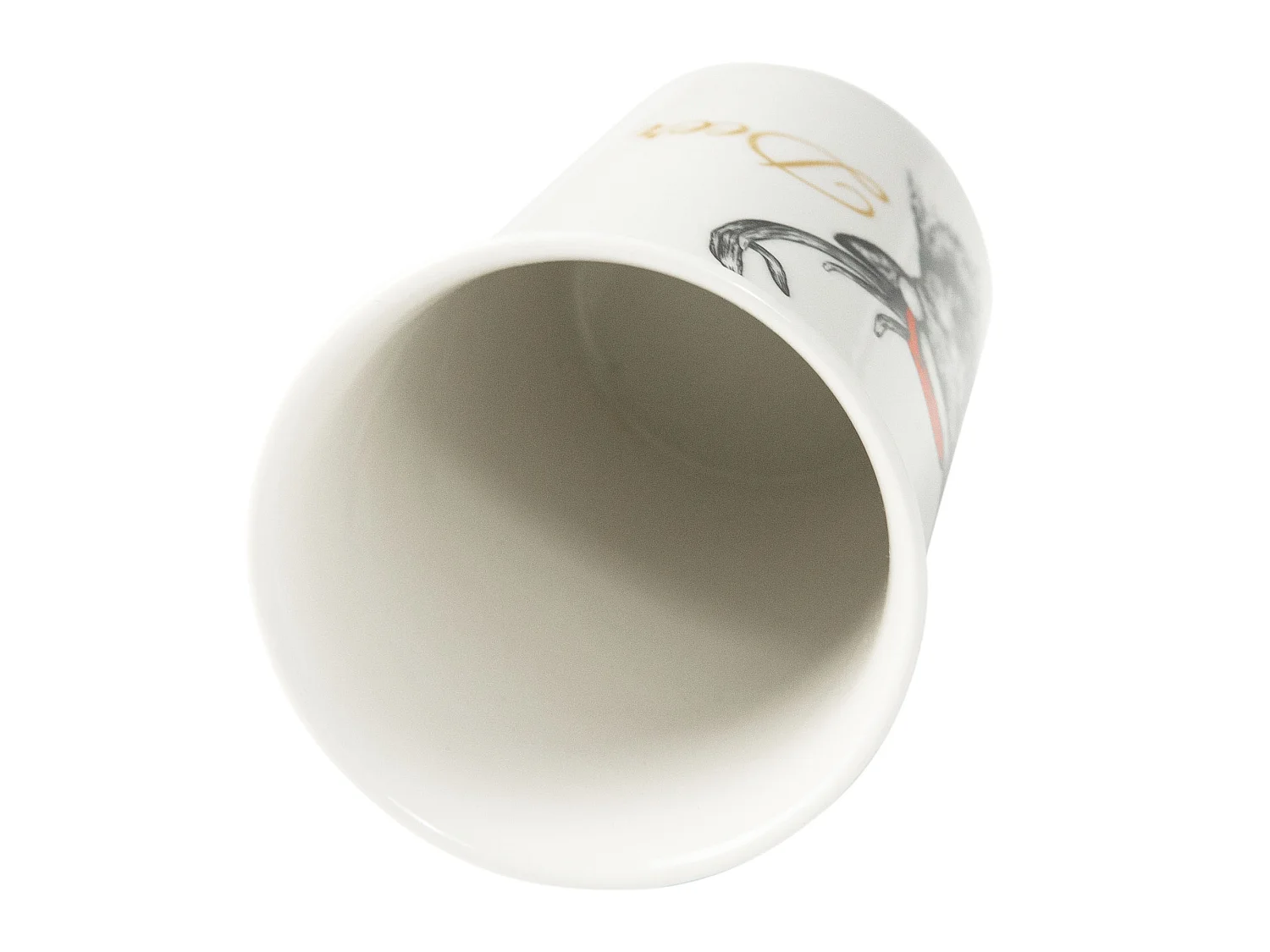 Mug de Noël en porcelaine avec infuseur à thé, blanc, 420 ml, 9,1x12,5 cm