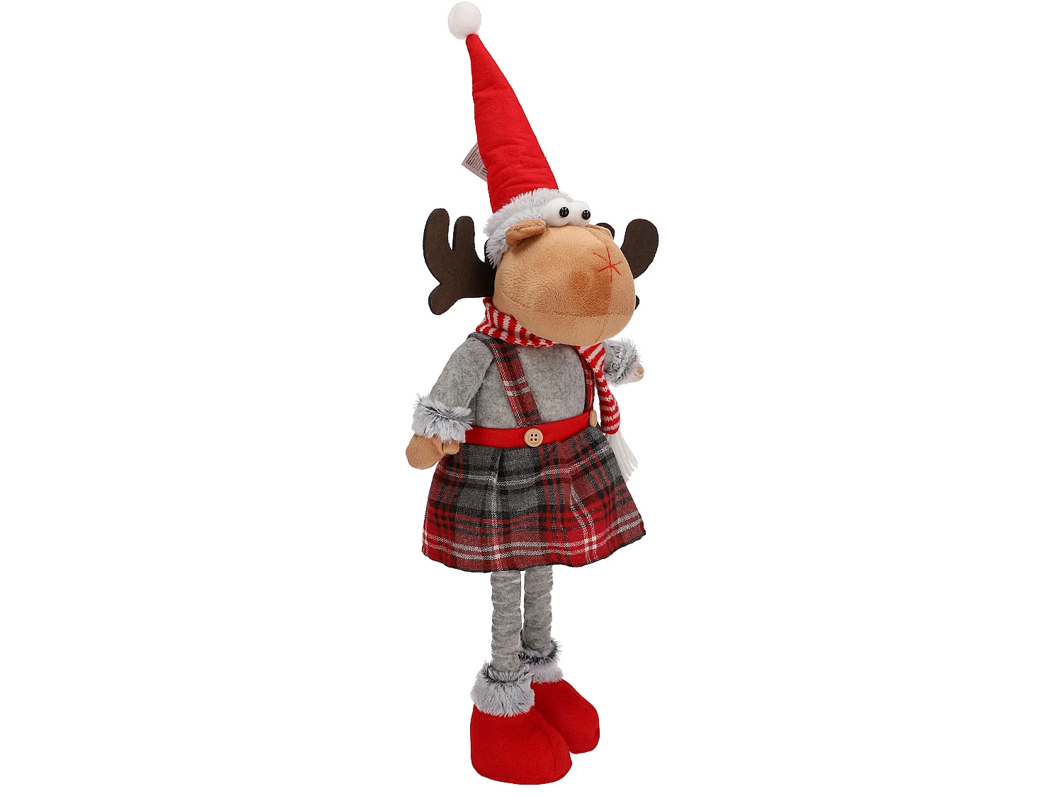 Kerstdecoratie rendier vilt grijs 45-60 cm, 19 cm