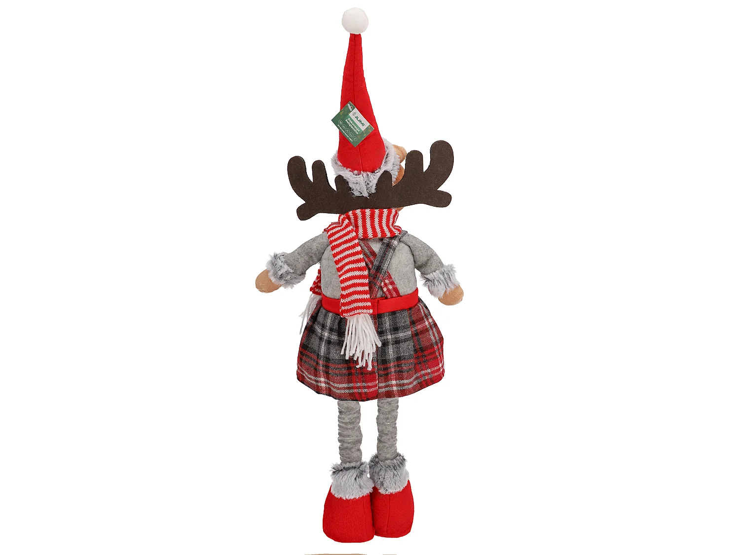 Kerstdecoratie rendier vilt grijs 45-60 cm, 19 cm