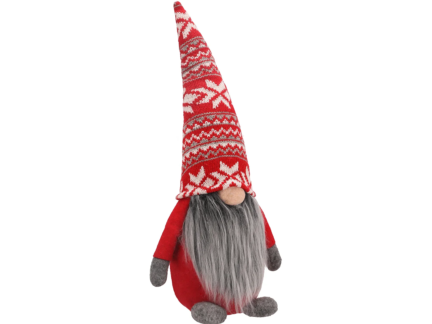 Kerstkabouter decoratief textiel rood 35x15 cm