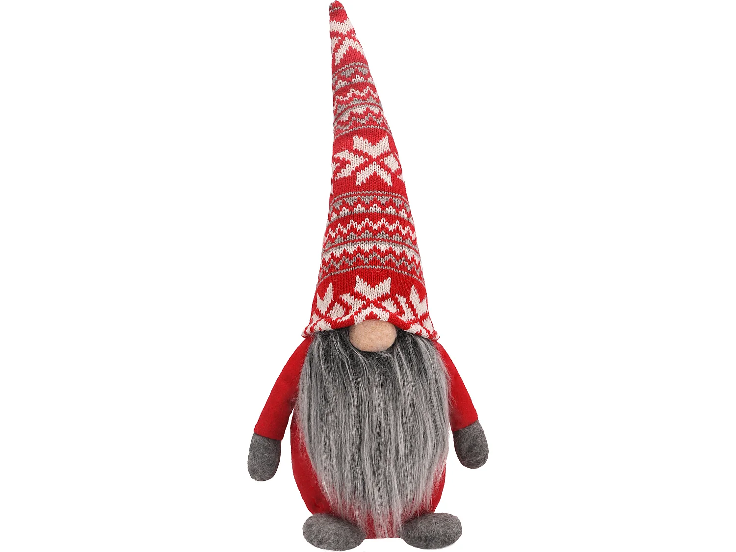 Kerstkabouter decoratief textiel rood 35x15 cm