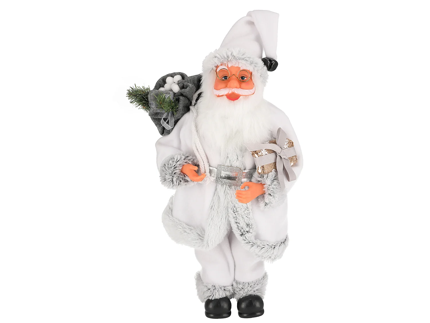 Kerstfiguur kerstman Scandinavisch kunststof rood 40x20 cm