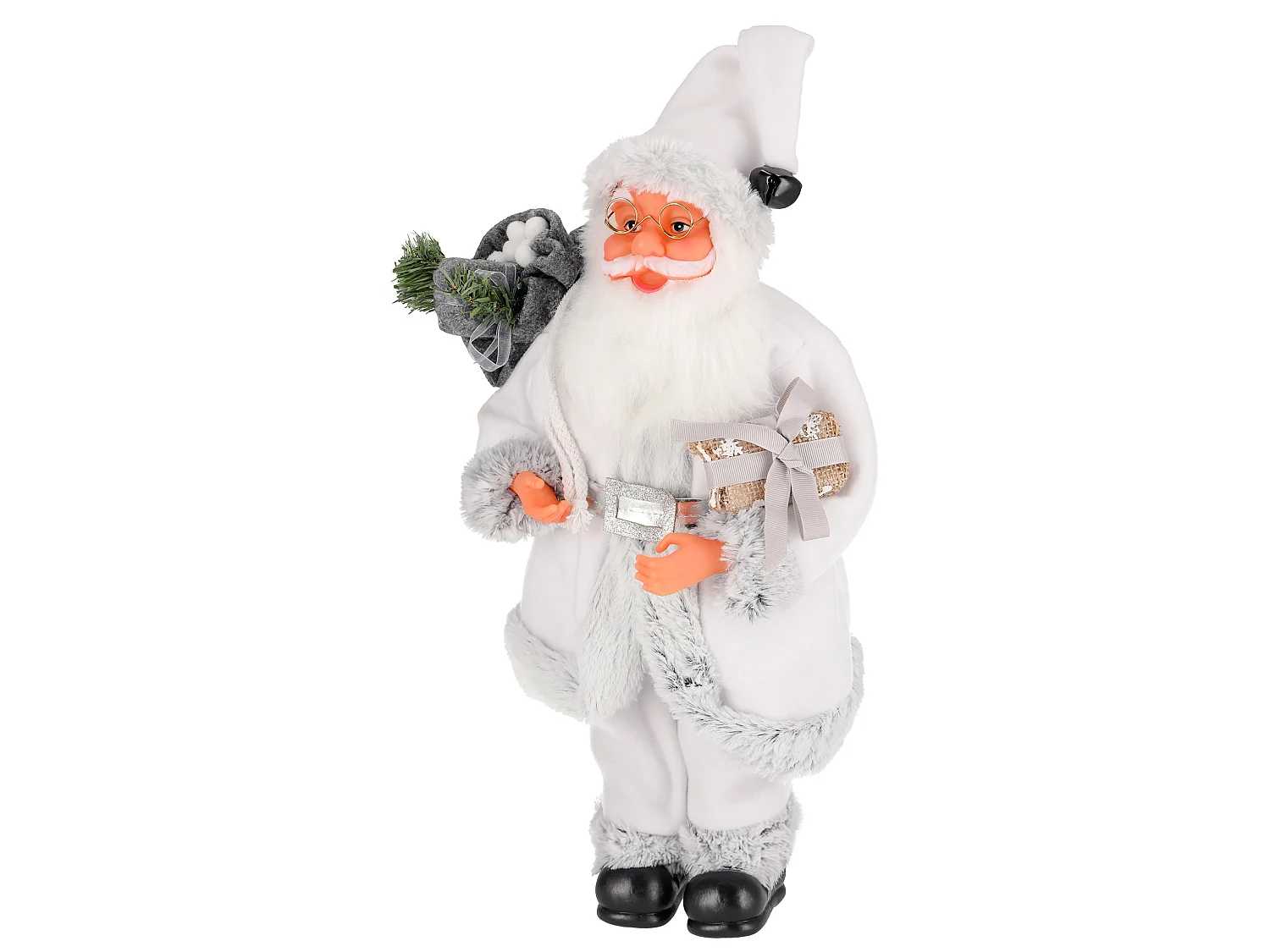 Kerstfiguur kerstman Scandinavisch kunststof rood 40x20 cm