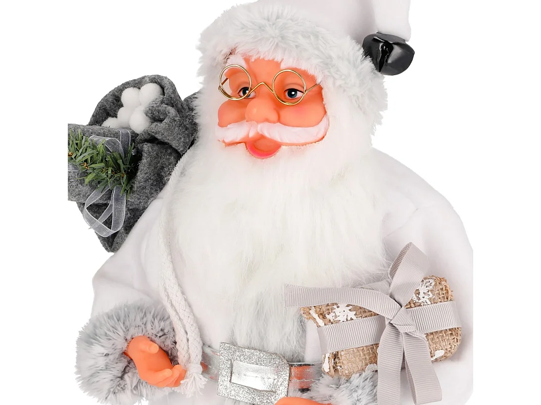 Kerstfiguur kerstman Scandinavisch kunststof rood 40x20 cm