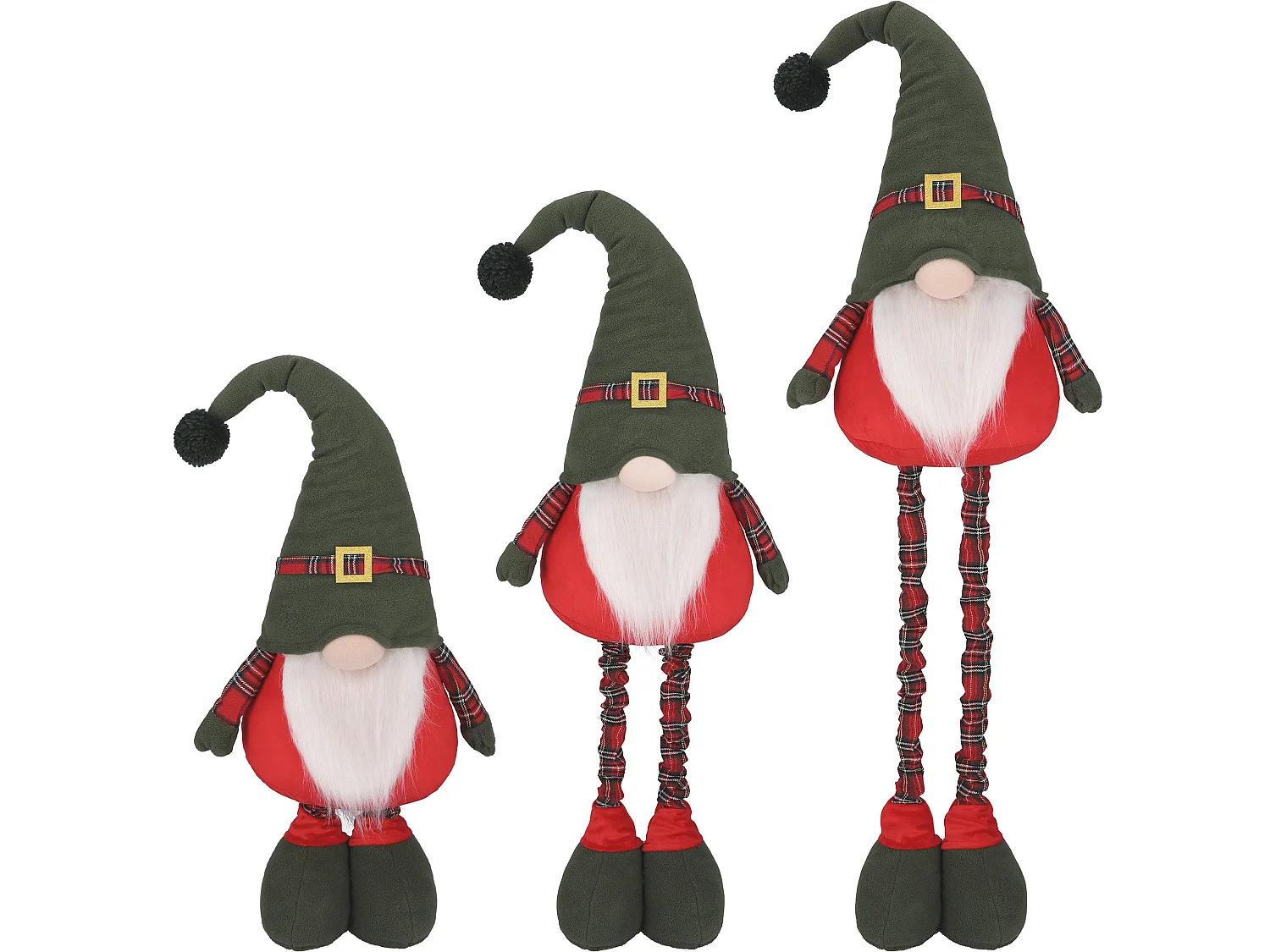 Kerstkabouter decoratief vilt rood 80-125x25 cm