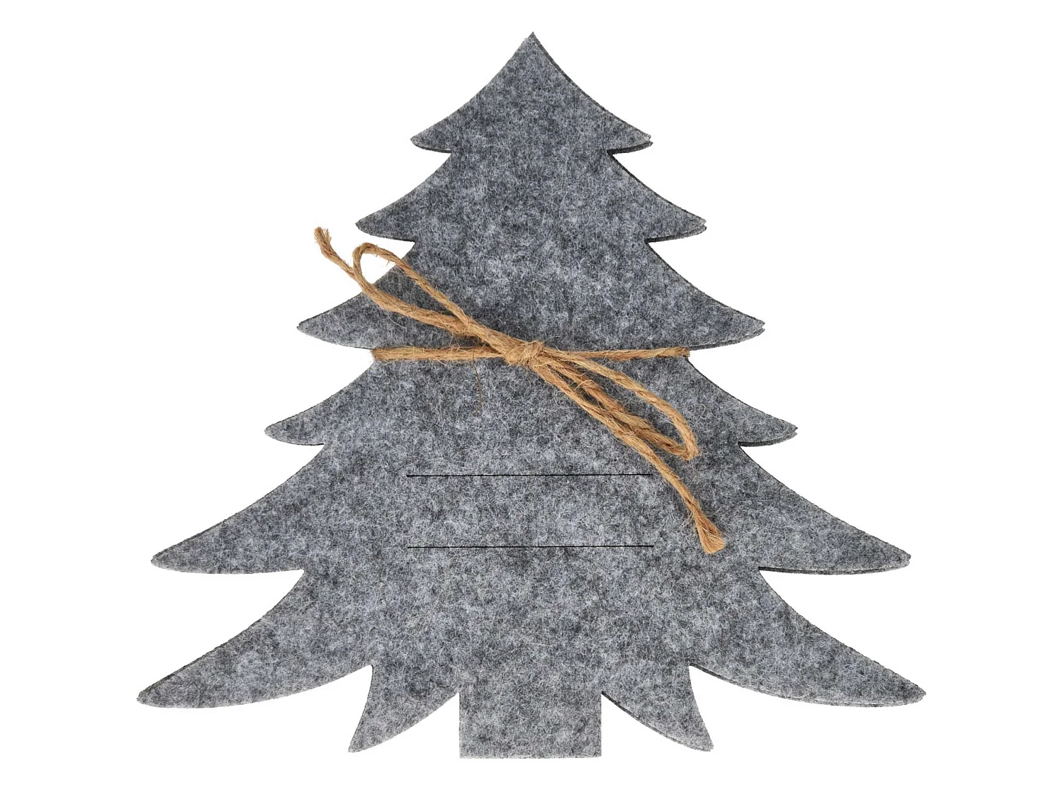 Weihnachts-Besteckhalter Filz Tannenbaum Grau 18x19,5 cm 4 St.