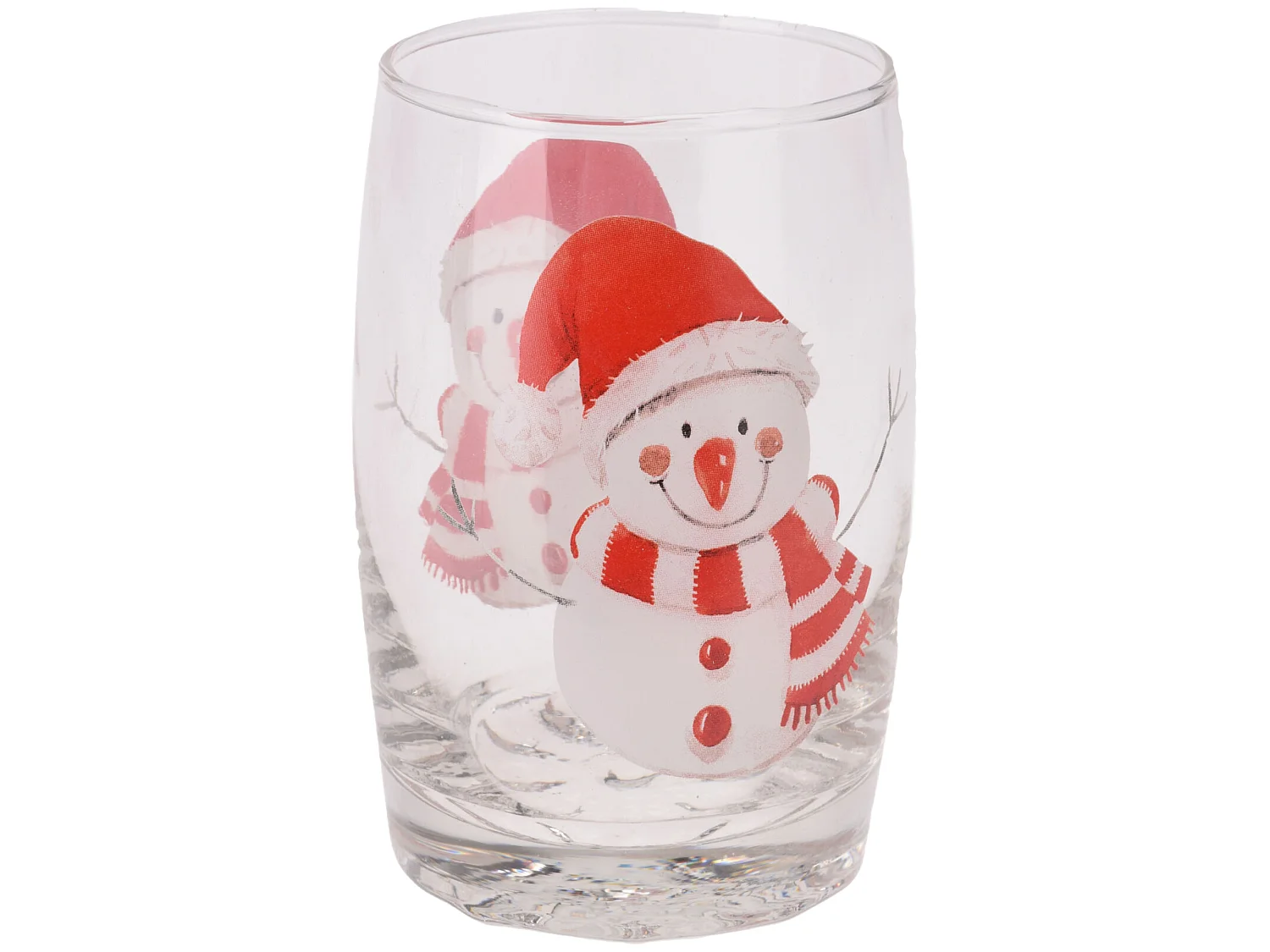 Bicchieri natalizi per bevande con fondo bombato in vetro trasparente 2x300 ml 6x10 cm
