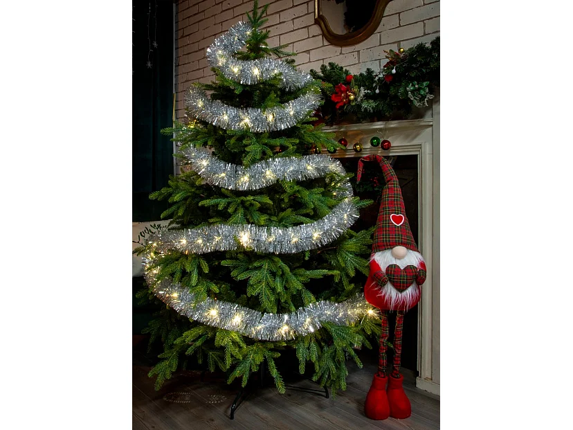 LED-kerstlichtsnoer op batterijen zilver 6 m EP-386044