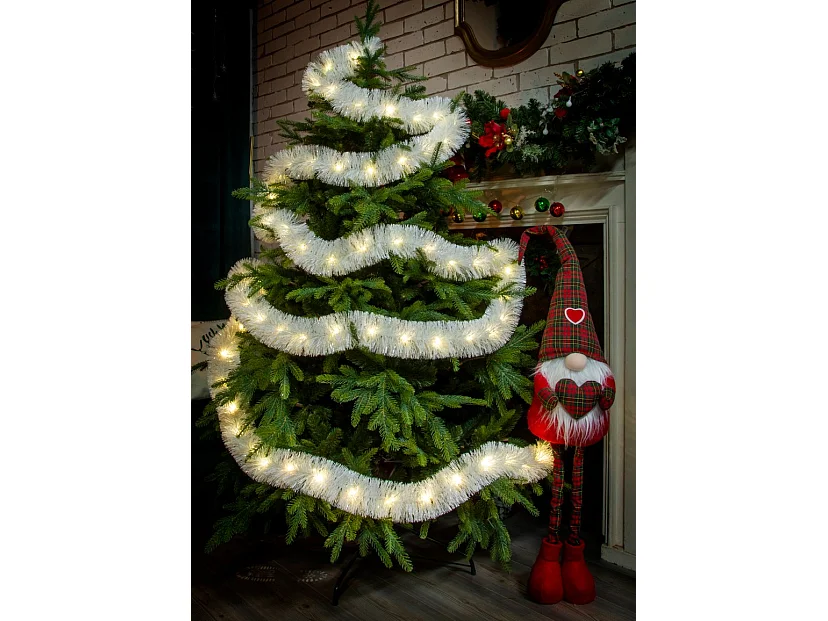LED-kerstlichtsnoer op batterijen wit 6 m EP-386013