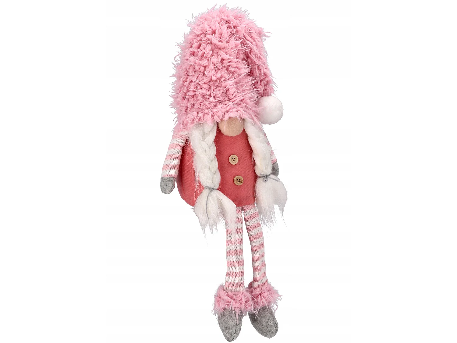 Kerstkabouter decoratief textiel rood 50 cm