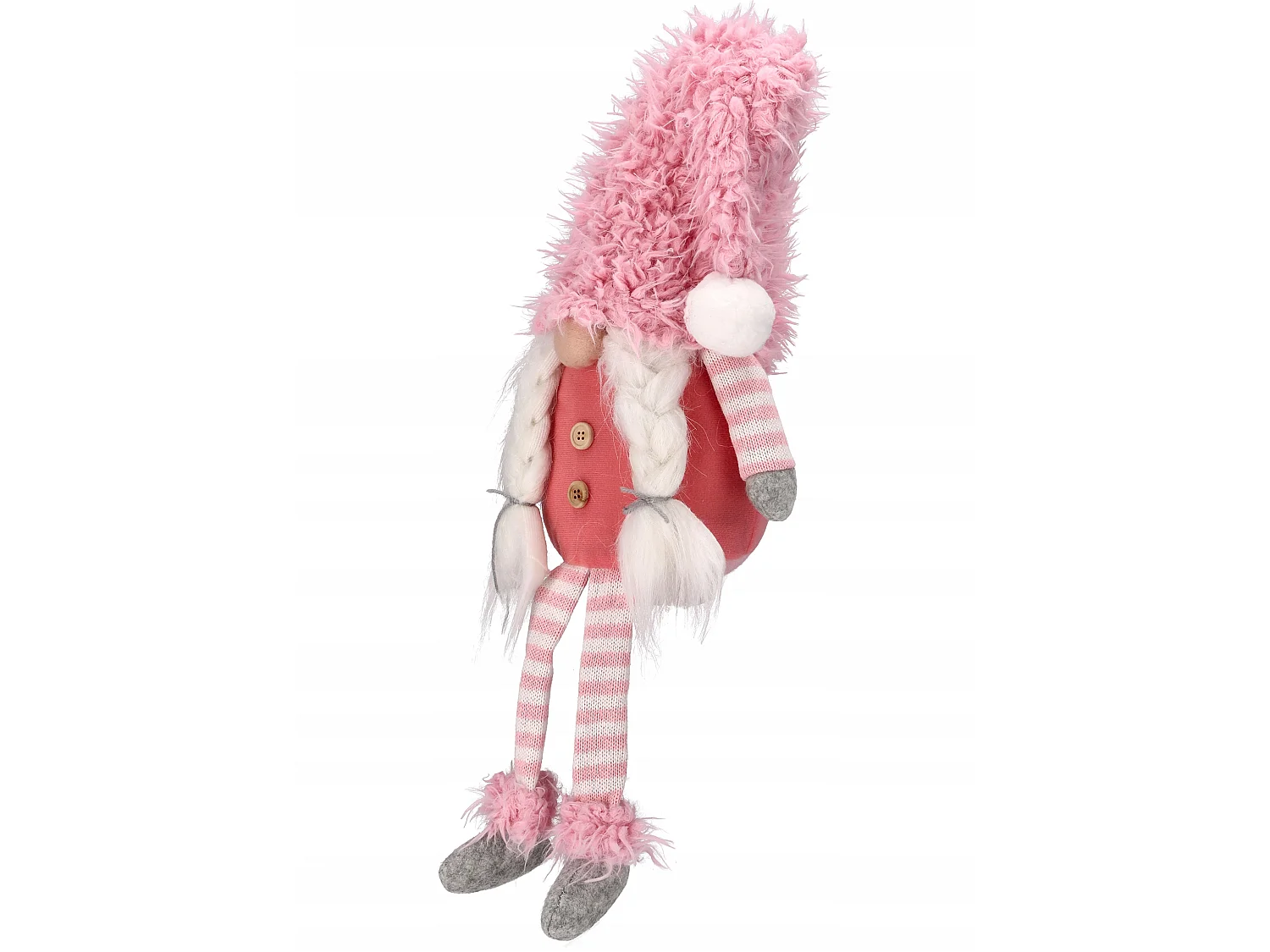 Kerstkabouter decoratief textiel rood 50 cm