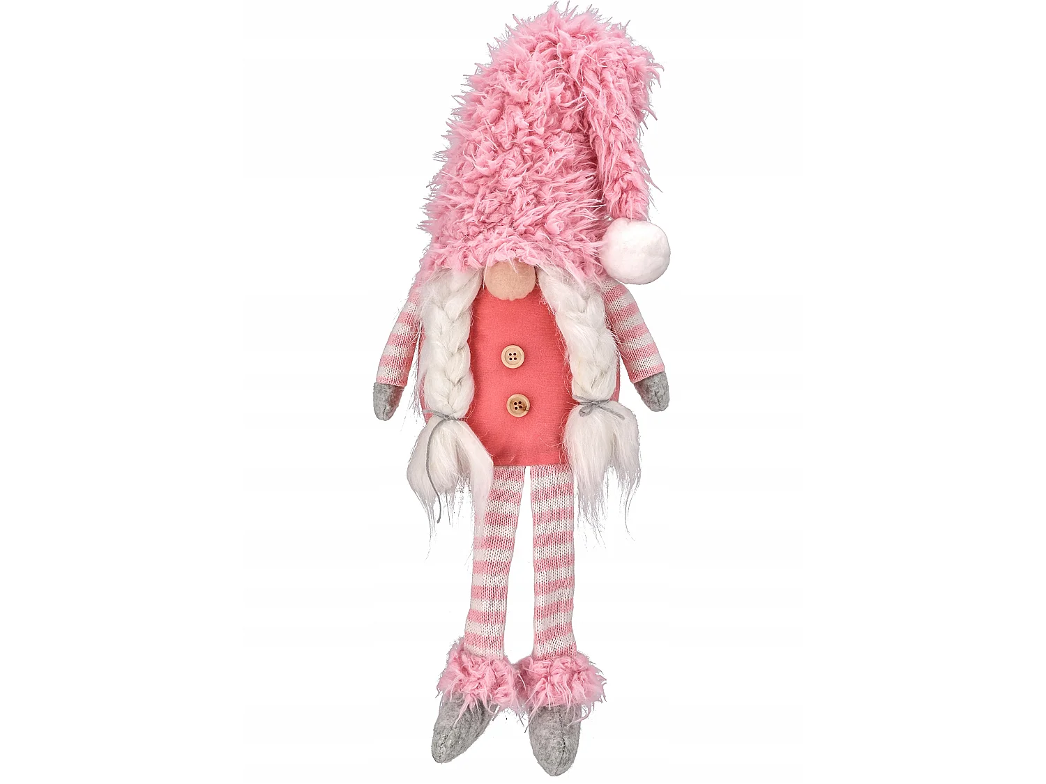 Kerstkabouter decoratief textiel rood 50 cm