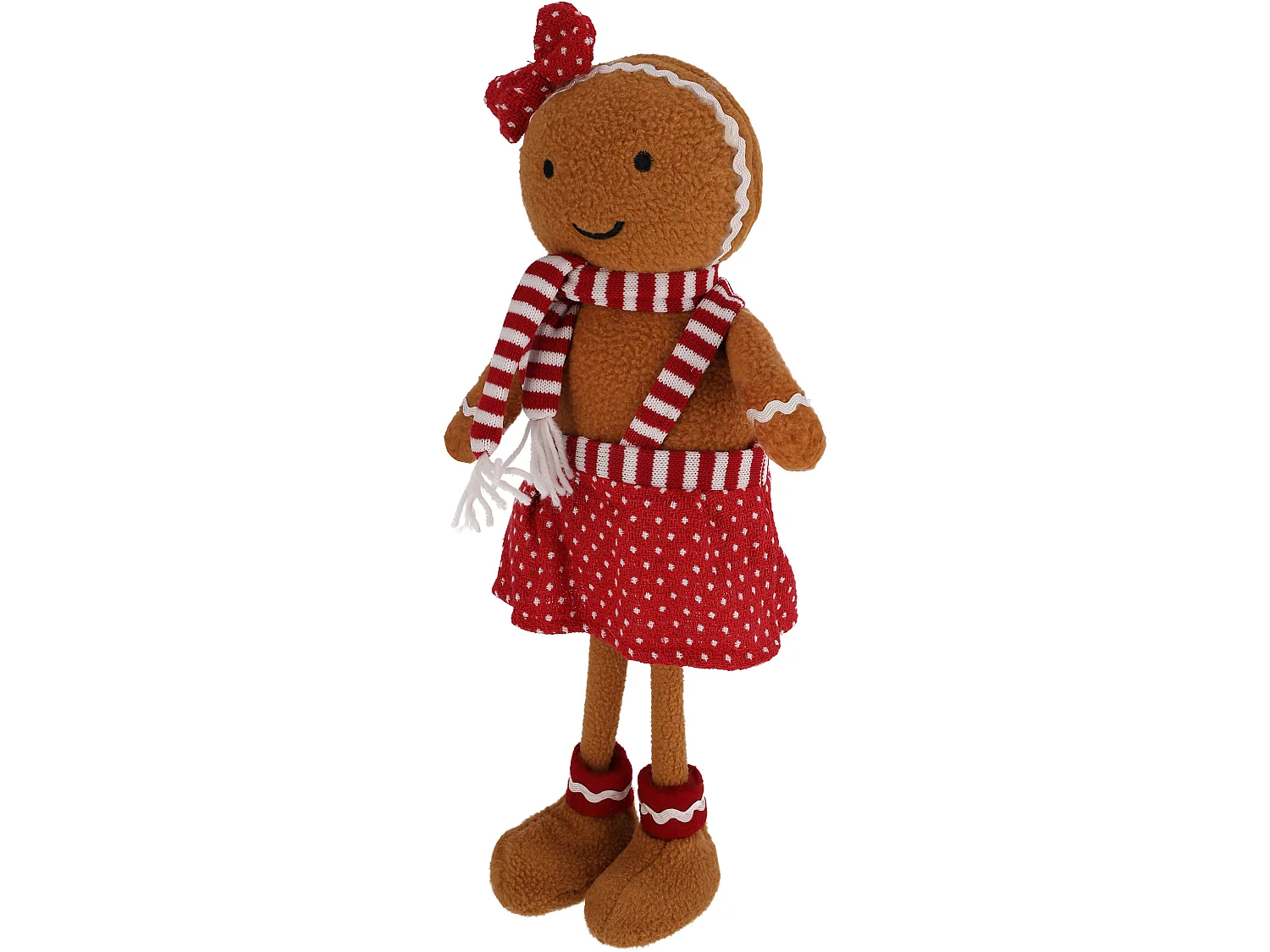 Kerstkabouter peperkoek decoratie voor thuis bruin 35x15 cm