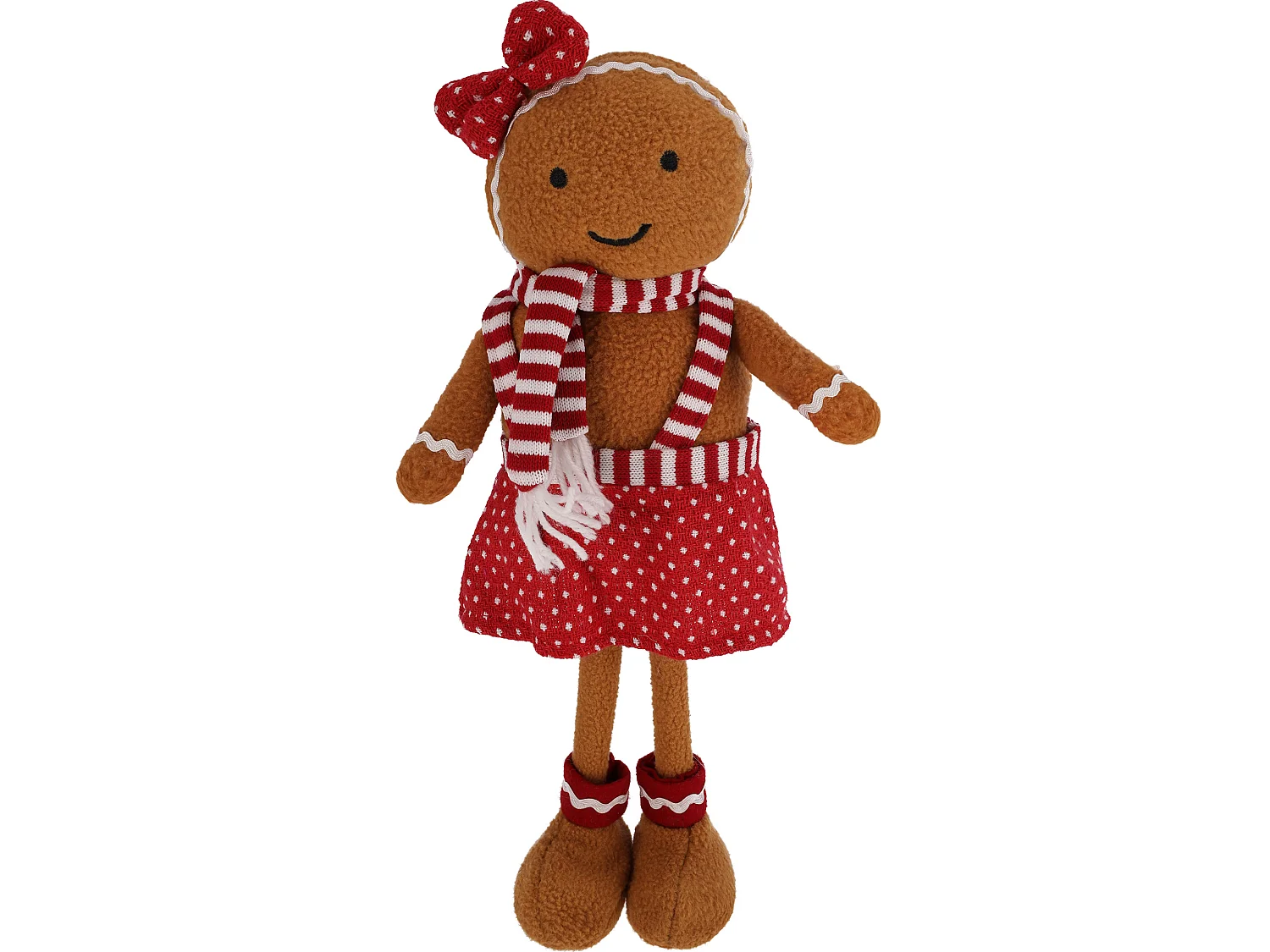Kerstkabouter peperkoek decoratie voor thuis bruin 35x15 cm