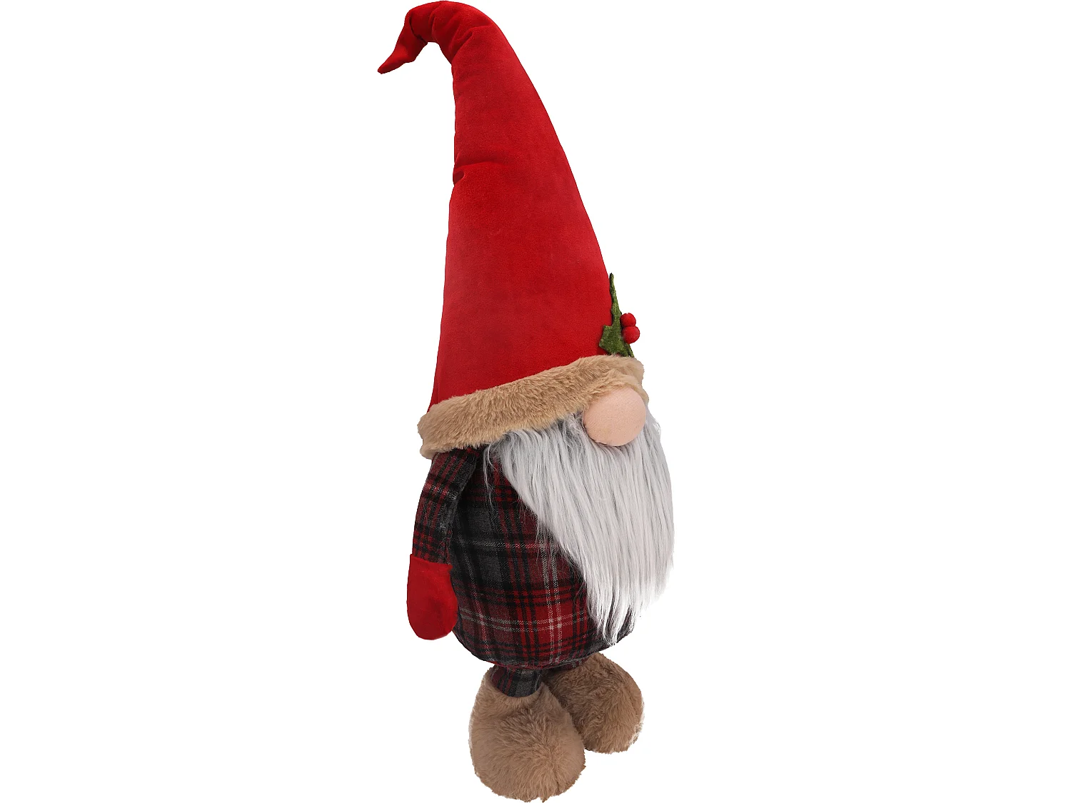 Kerstkabouter decoratief textiel rood 70x25 cm