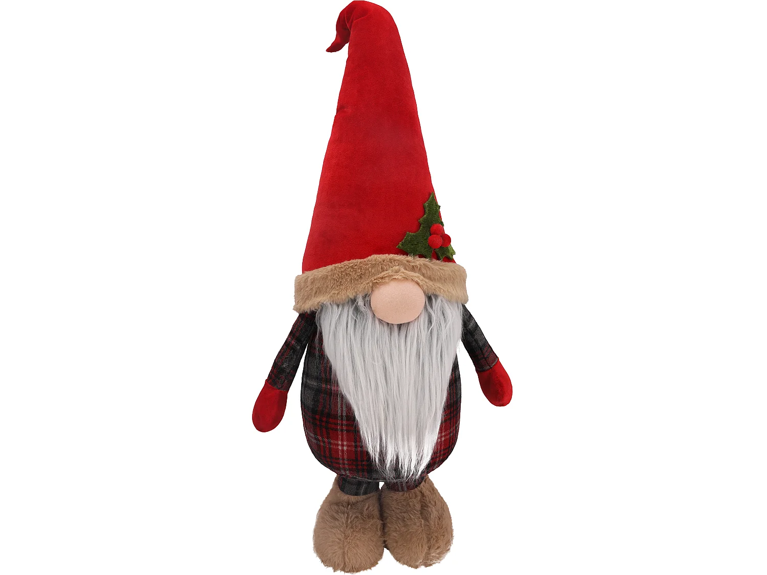 Kerstkabouter decoratief textiel rood 70x25 cm
