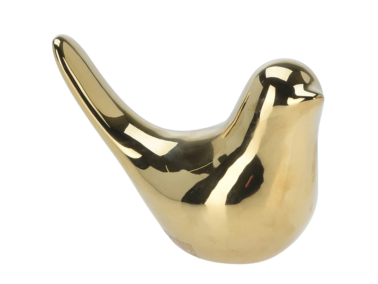 Dekorative Vogel-Figur aus Polyresin gold 12,8x6,2x9,8 cm