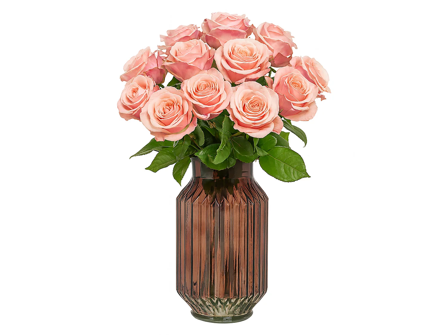 Vaso decorativo alto in vetro trasparente cilindrico 23,5 cm