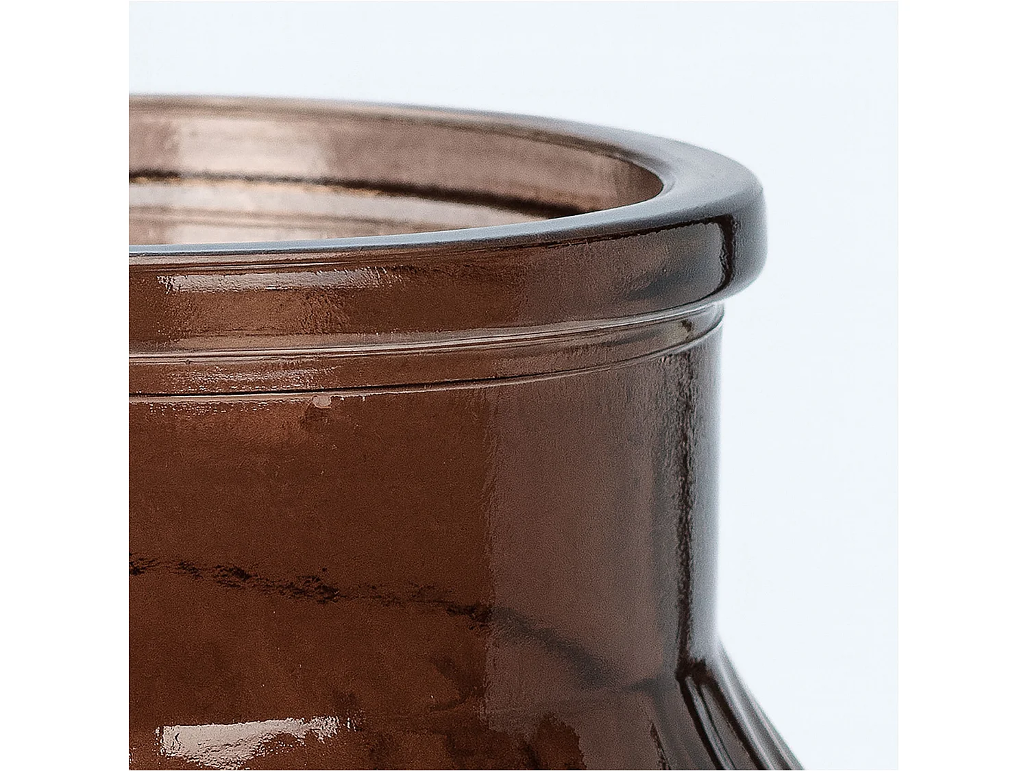 Vaso decorativo alto in vetro trasparente cilindrico 23,5 cm