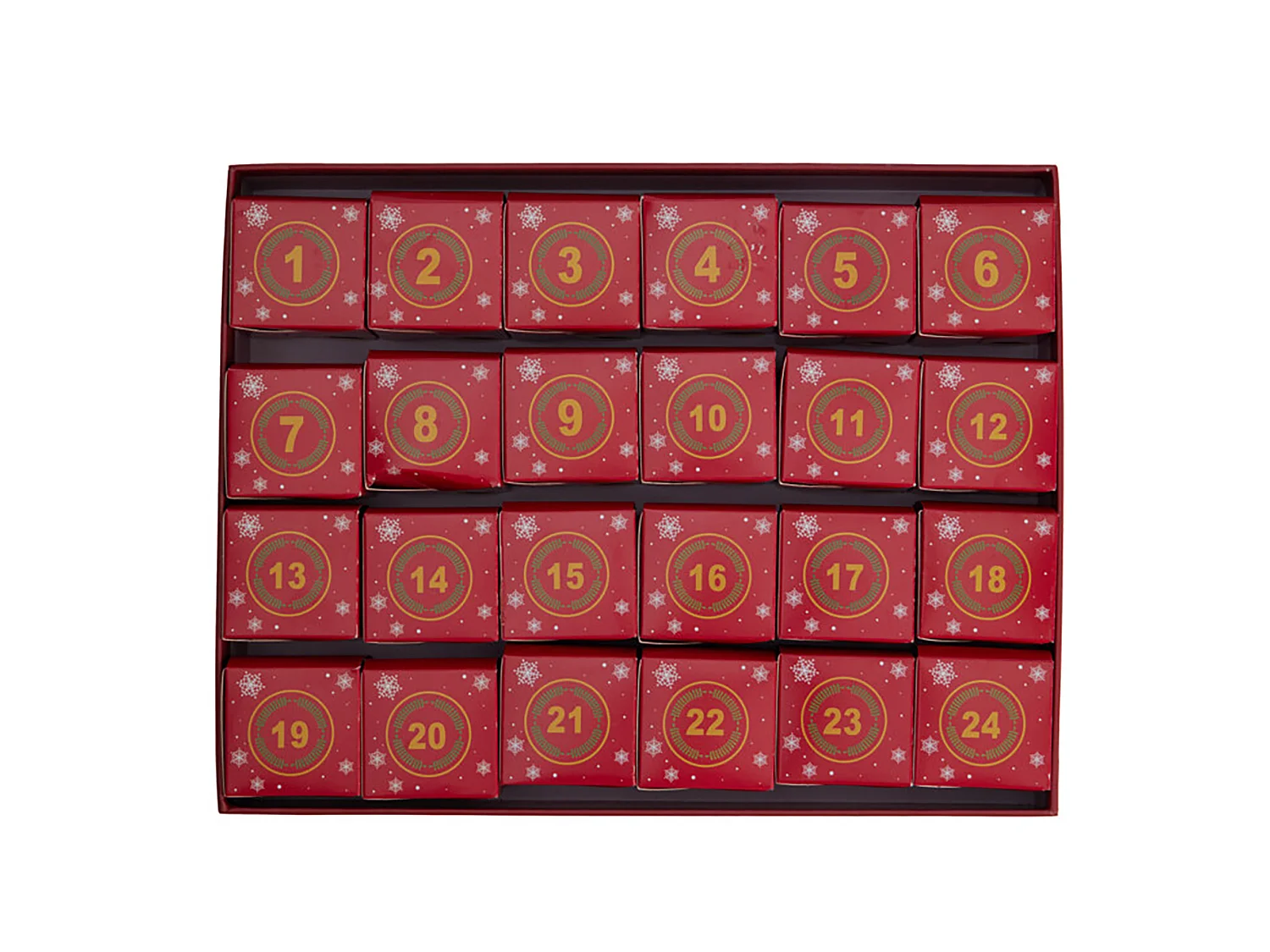 Adventskalender puzzel kerstcadeau 1008 stukjes kunststof rood 70x50 cm