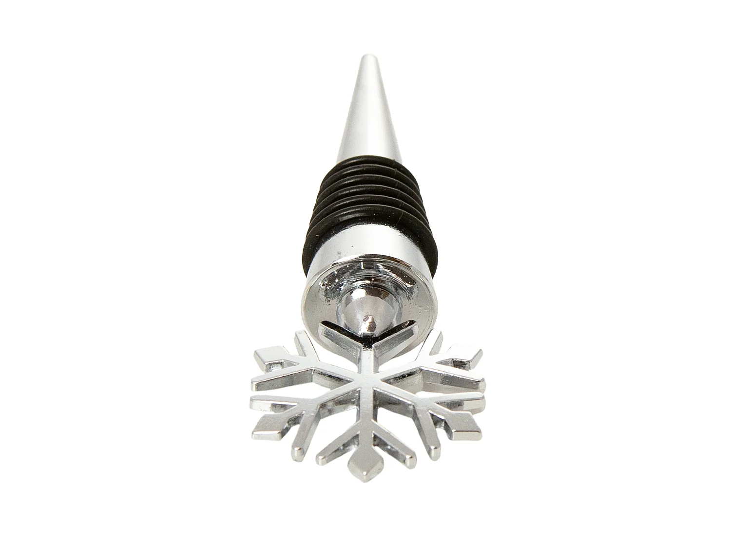 Wijnkurkentrekker set feestelijk rendier aluminium zilver 16x11x2,5 cm