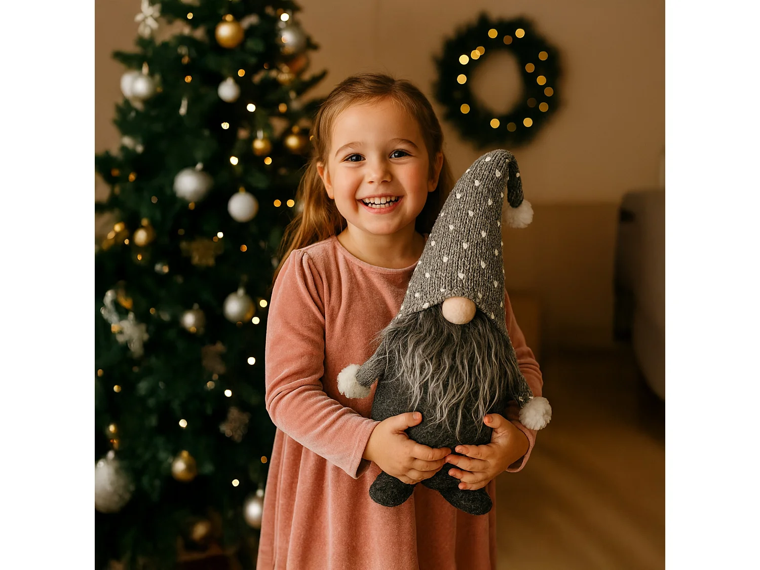 Kerstkabouter decoratie kerstman Jumihome A-990296 33x16 cm