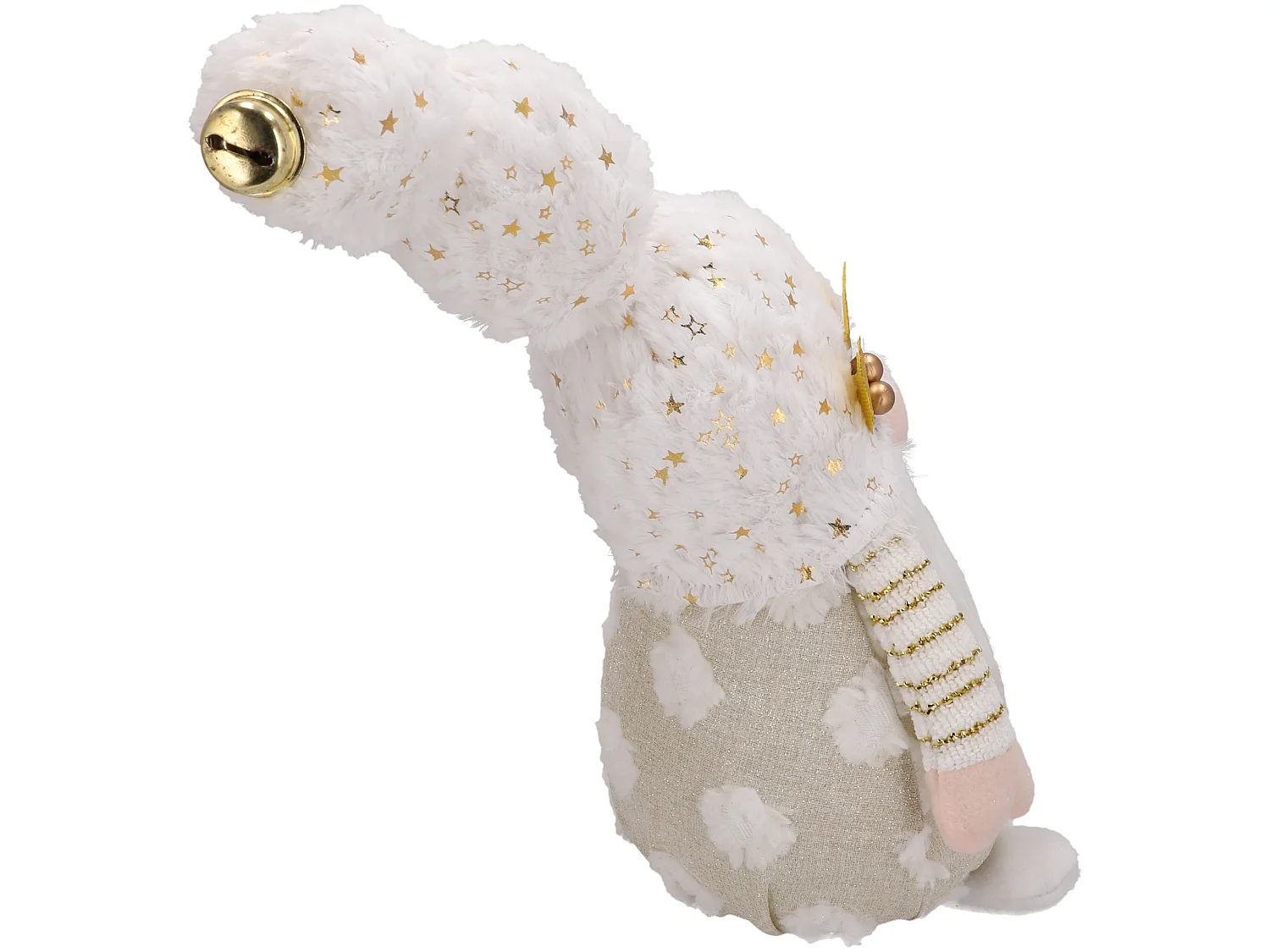 Skrzat de Noël lumineux en tissu blanc 45x16 cm