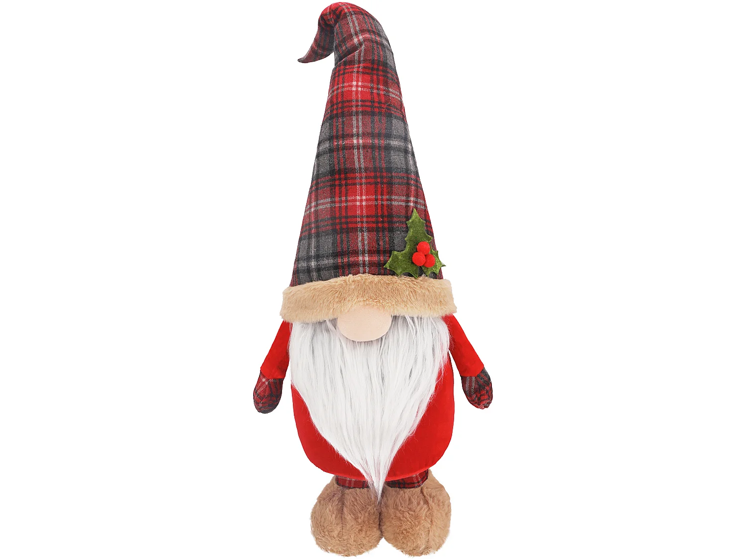 Kerstkabouter decoratief textiel rood 70x25 cm